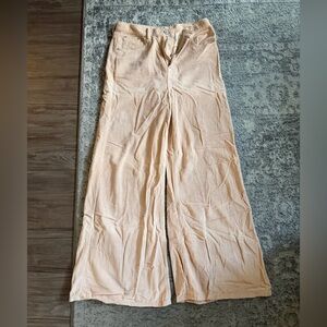Free People Wide Leg Corduroy Pants in Peach- WE THE FREE